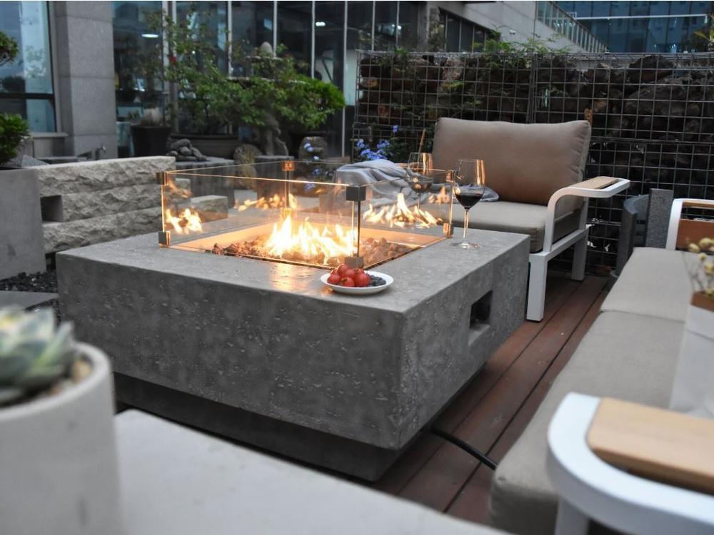 Elementi Manhattan Fire Table - Fire Pit Oasis