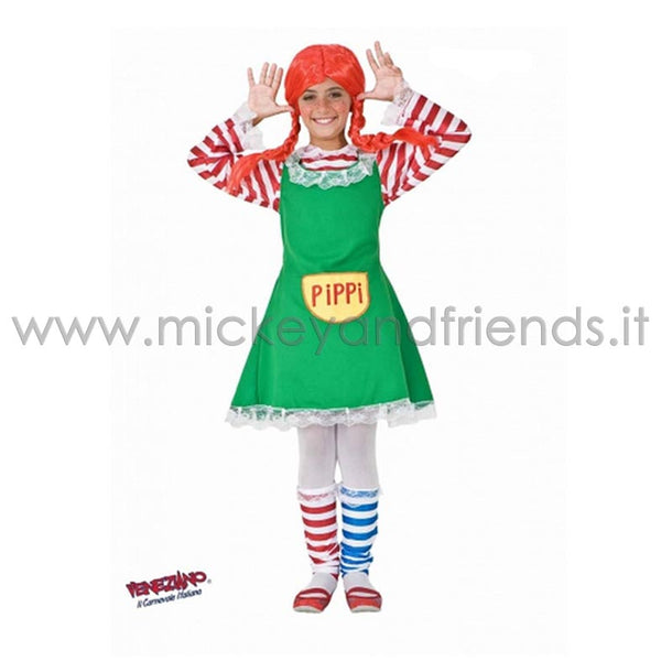 Pippi Calzelunghe Regali Di Natale.Costume Pippi Calze Lunghe Carnevale Veneziano Cod 5950 Mickey And Friends Shop Italia Abbigliamento Gadget E Regali