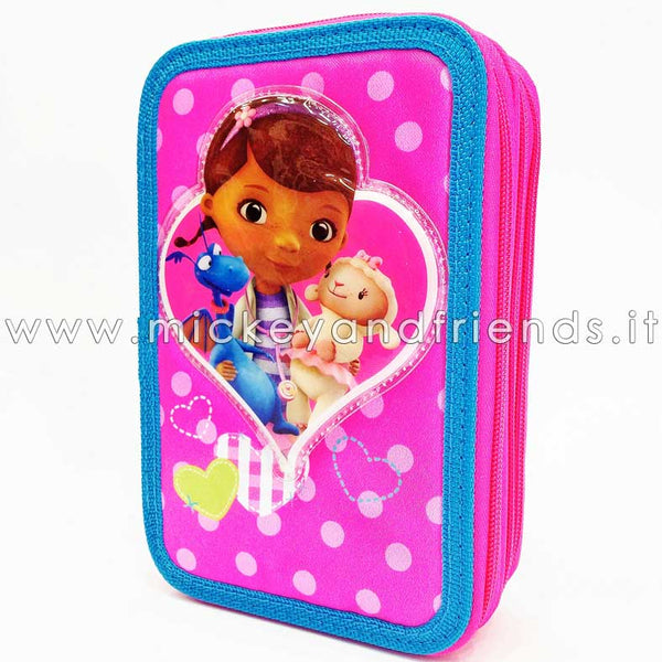 astuccio 3zip dottoressa peluche