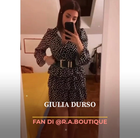 Abito a cuoricini con balze Giulia Durso