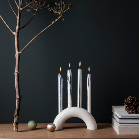 Modern Centerpiece Ideas - Bow Marble Candle Holder | Ferm Living | Batten Home