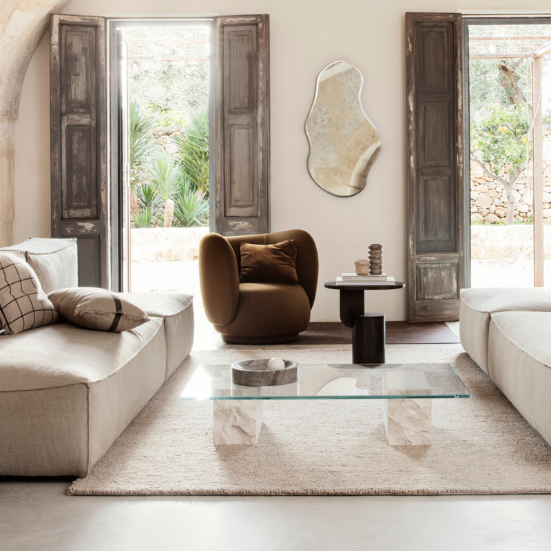 Ferm Living Rico Lounge Chair - Bouclé Off-White - Batten Home