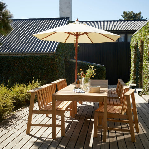 Plank Chairs Bench and Dining Table - Skagerak Outdoor Furniture at Batten Home