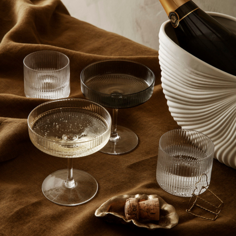 Ripple Glassware - Ferm Living | Minimalist Kitchen Accessories - Batten Home Authentic Scandinavian Design