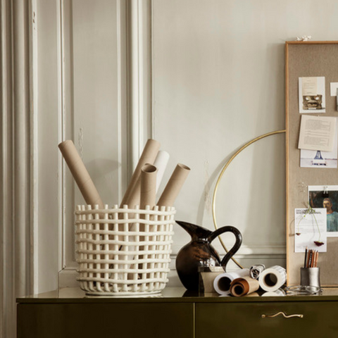 Ceramic Basket - Ferm Living  | Scandinavian decor objects | Batten Home Gift Guide