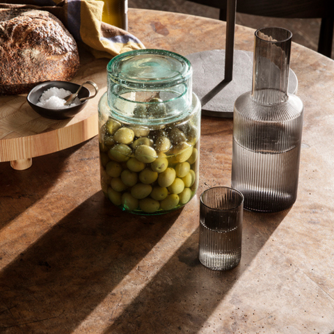 Ripple Carafe and Lid - Ferm Living Ripple Glassware Collection 