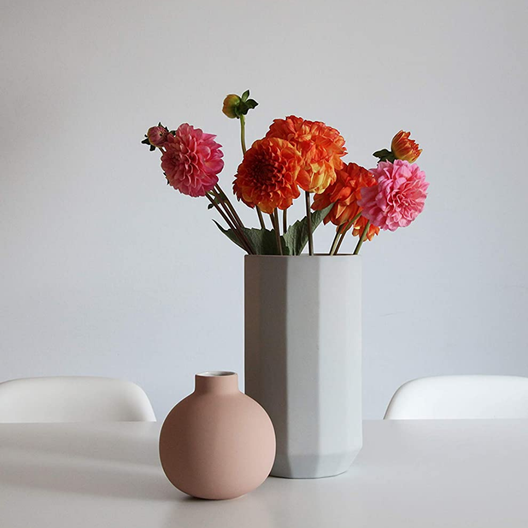 COOEE Design Collar Vase Vase Cafe Au Lait 12cm - Batten Home