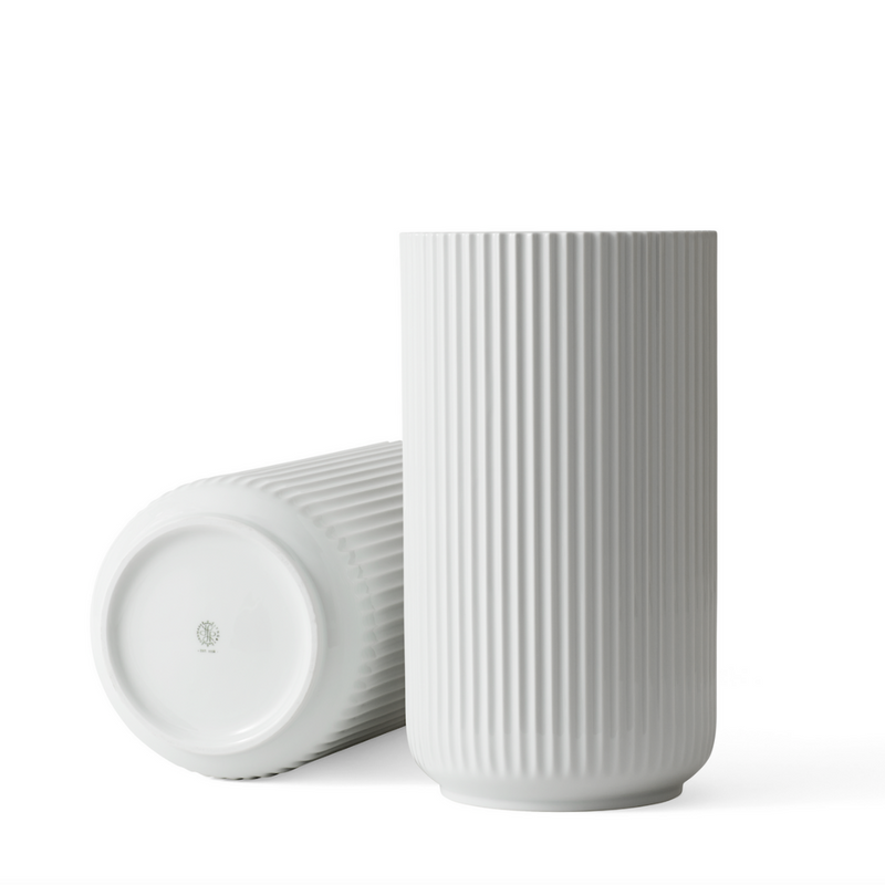 Ondeugd gelei flexibel Lyngby Porcelain Vase 38 White - Batten Home