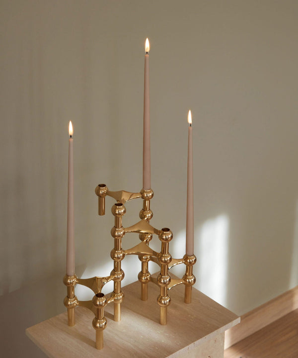 Stoff Nagel Candle Stand in Solid Brass  Designer Candles & Holders –  Amiramour