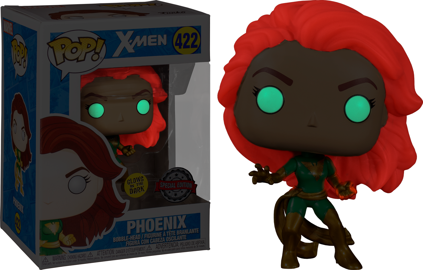 Funko Pop X Men Dark Phoenix In Green Suit Glow In The Dark 422 The Amazing Collectables