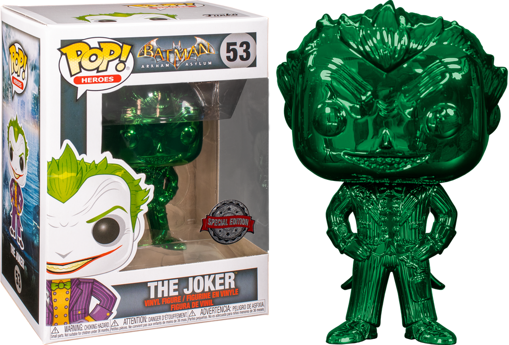 Funko Pop! Batman: Arkham Asylum - The Joker Green Chrome #53 | The Amazing  Collectables