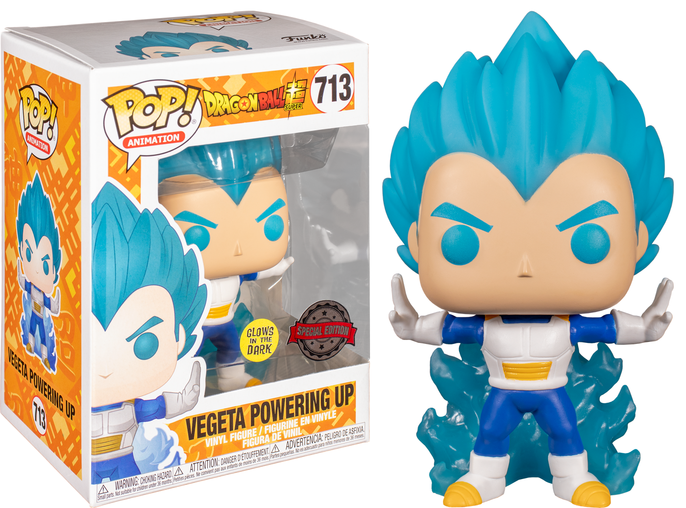 Funko Pop Dragon Ball Z Vegeta Powering Up Glow In The Dark 713 Chase Chance The Amazing Collectables