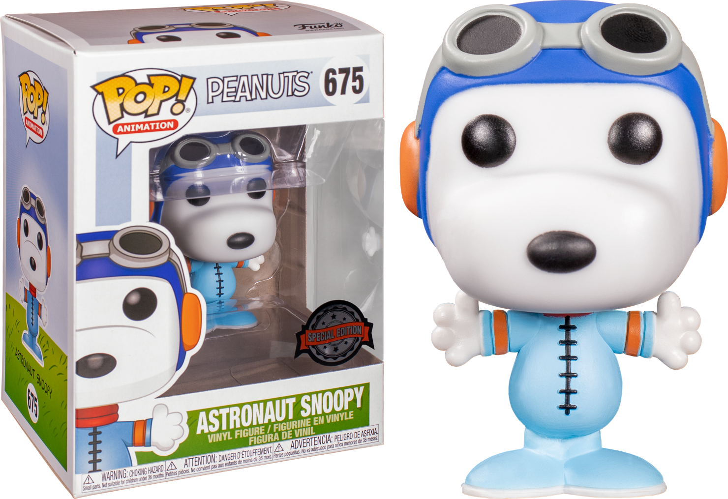 Funko Pop Peanuts Astronaut Snoopy In Blue Suit 675 The Amazing Collectables