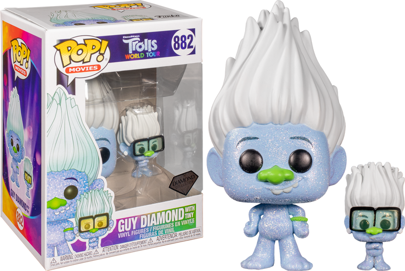 Funko Pop! Trolls World Tour - Guy Diamond with Tiny Diamond Glitter ...