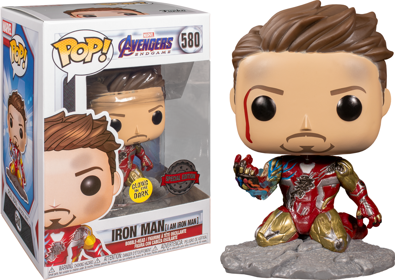 Funko Pop Avengers 4 Endgame I Am Iron Man Glow In The Dark Deluxe 580 The Amazing Collectables