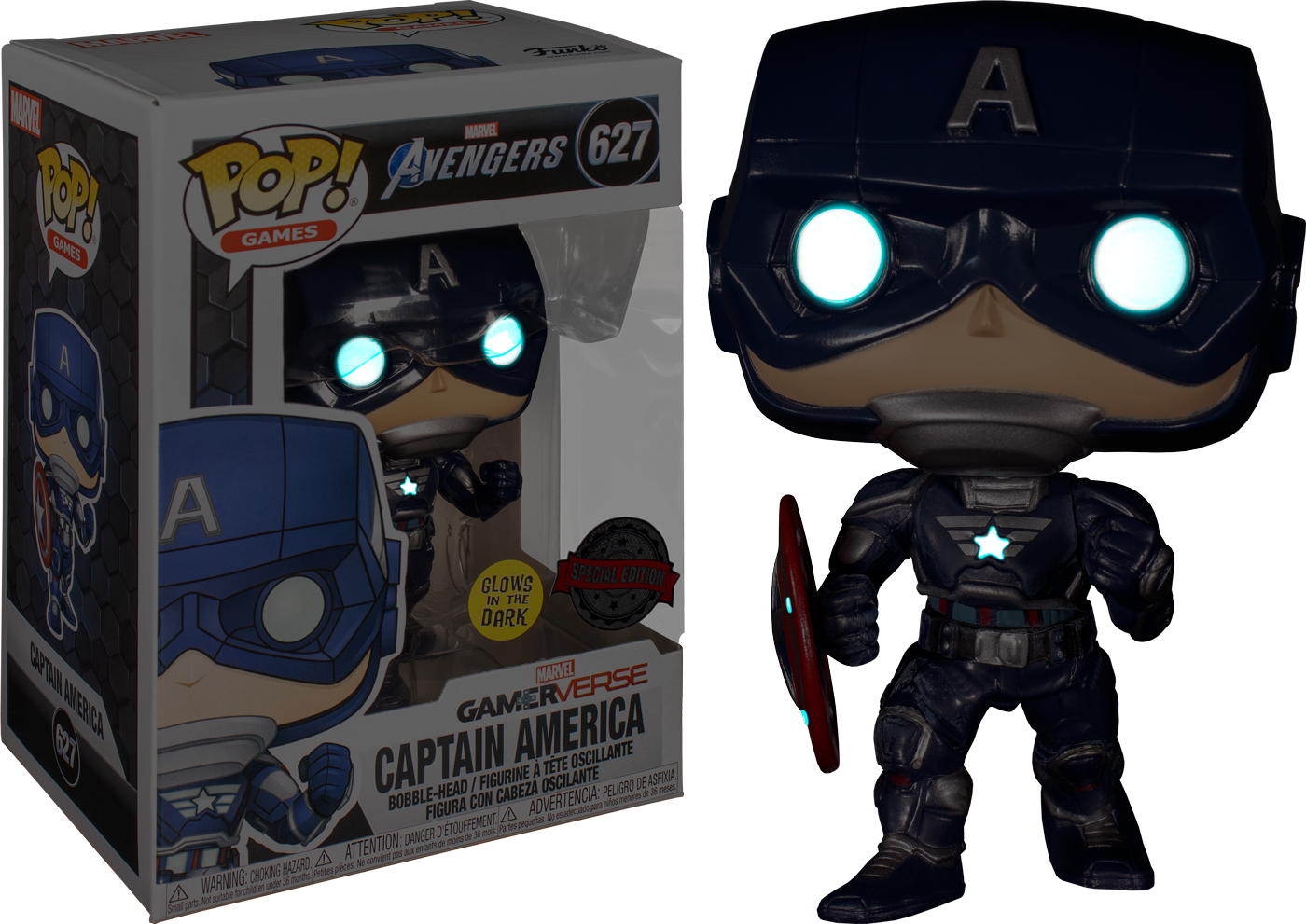 Funko Pop Marvel S Avengers Captain America Glow In The Dark 627 The Amazing Collectables