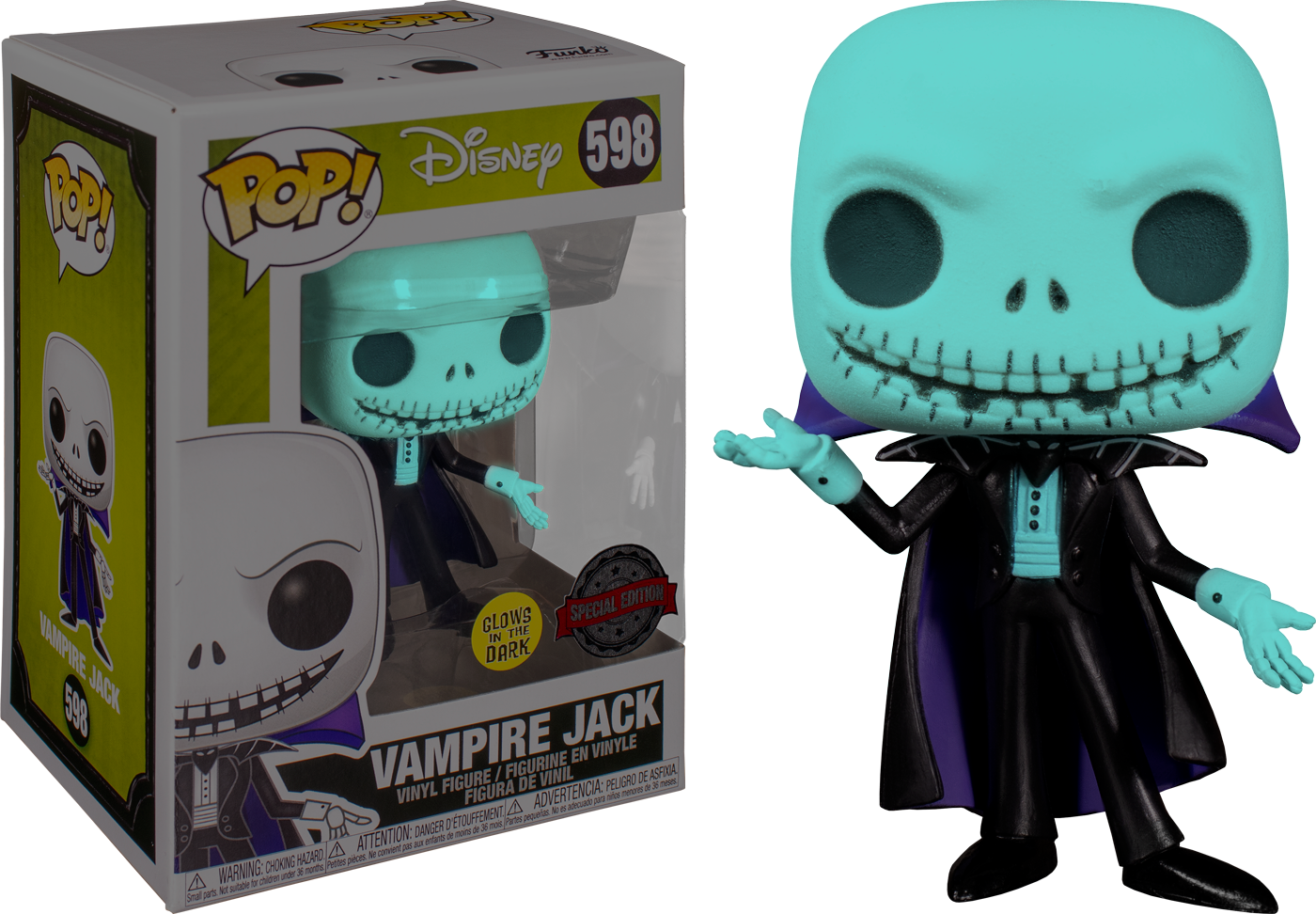 Funko Pop The Nightmare Before Christmas Vampire Jack Glow In The Dark 598 The Amazing Collectables