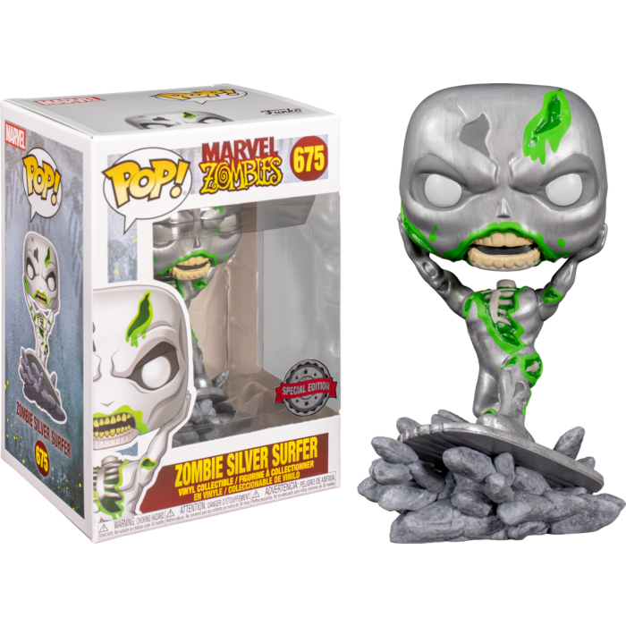 Funko Pop Marvel Zombies Silver Surfer Zombie 675 The Amazing Collectables