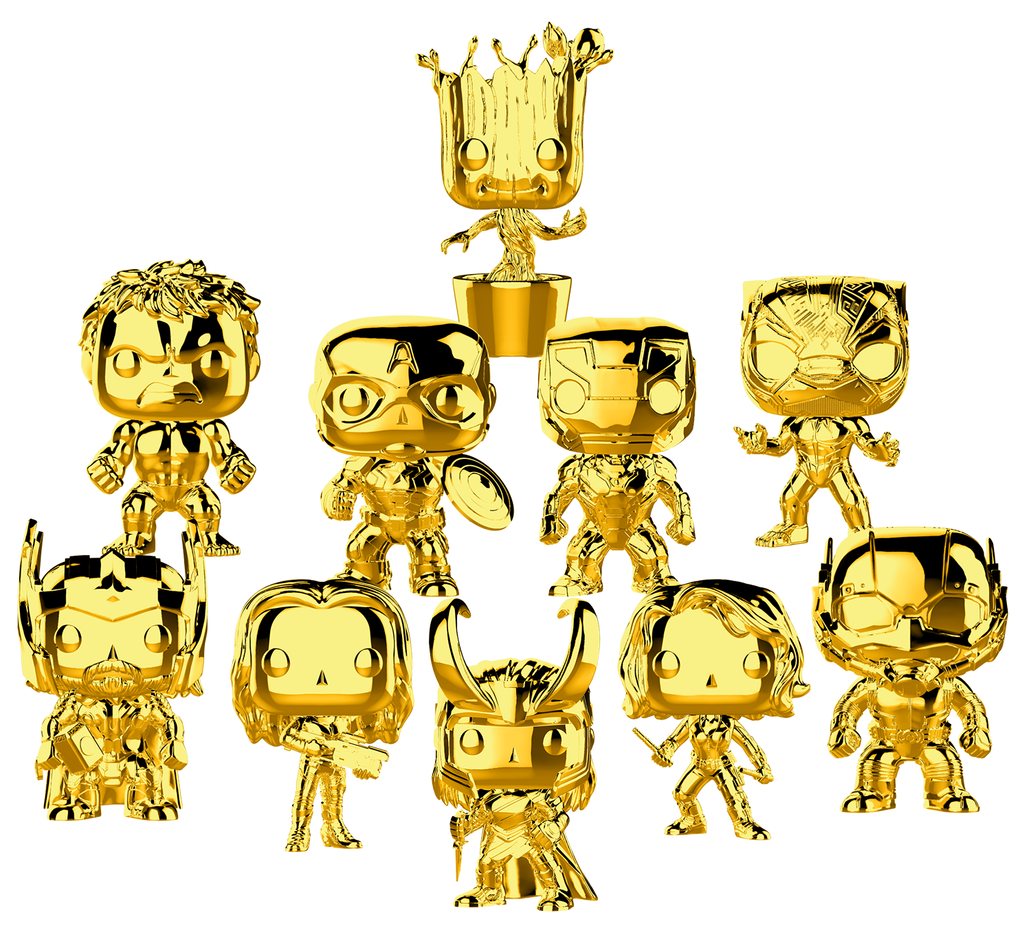 gold avengers pop