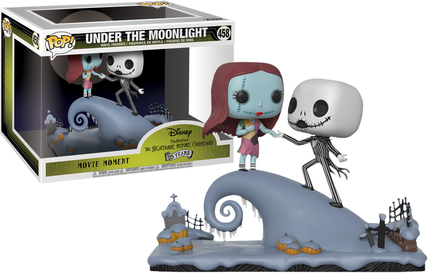 Funko Pop The Nightmare Before Christmas Jack And Sally Under The Moonlight Movie Moment 2 Pack 458 The Amazing Collectables