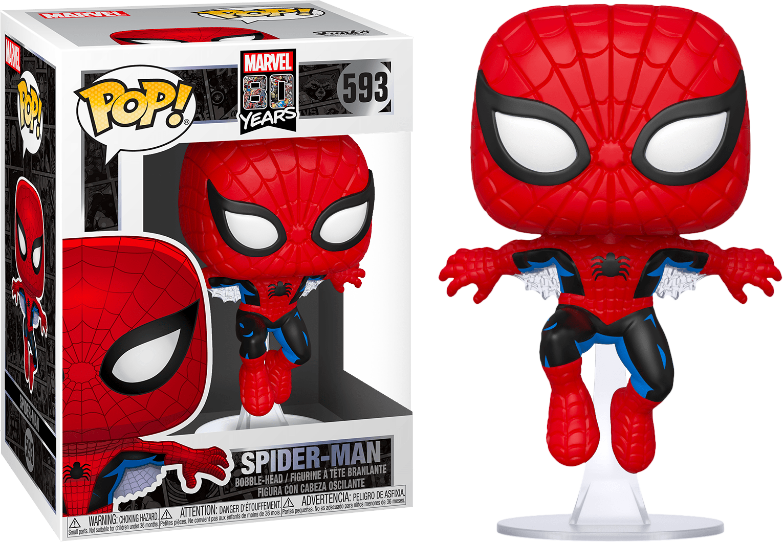 Funko Pop! Spider-Man - Spider-Man First Appearance 80th Anniversary #593 |  The Amazing Collectables