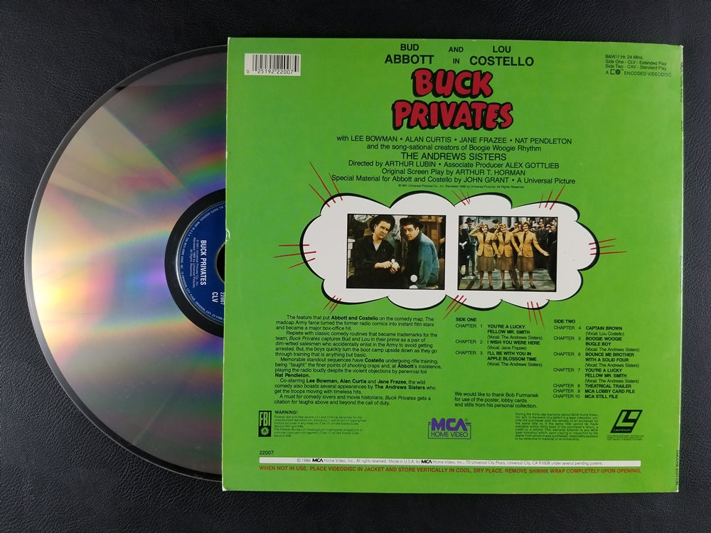 Buck Privates (1986, Laserdisc)