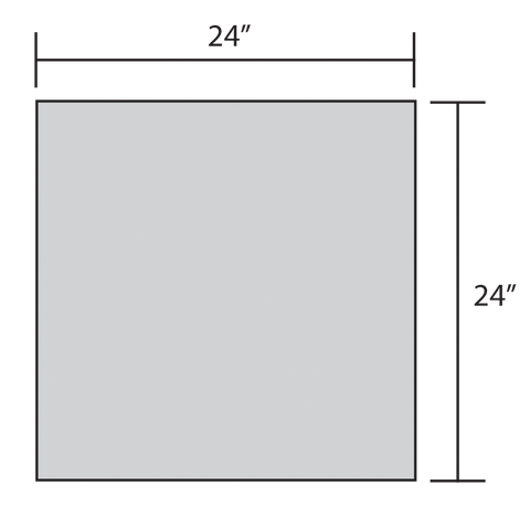 ADW Square Acoustic Panel Dimension Drawing