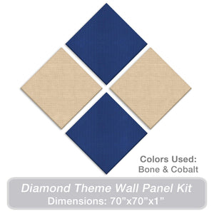 ADW Acoustic Panels Diamond Theme Kit - 70" X 70" X 1"