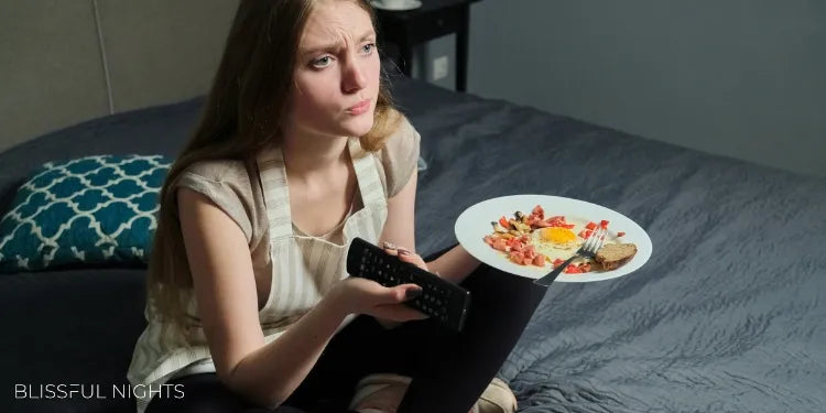 Eating a large meal before bed can cause indigestion and disrupt sleep