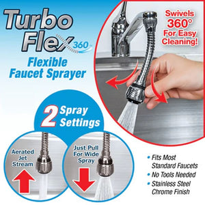Turbo Flex 360 Flexible Faucet Sprayer (Buy 1 Take 1)