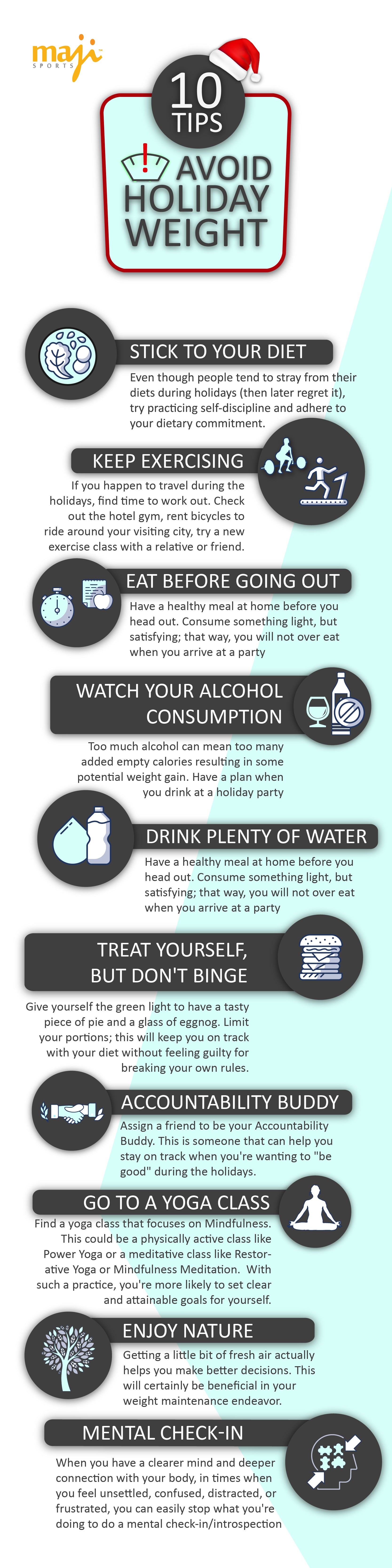 10 Tips - Avoid Holiday Weight - majisports