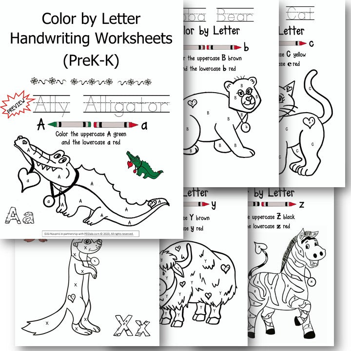 Letter Worksheets For Prek