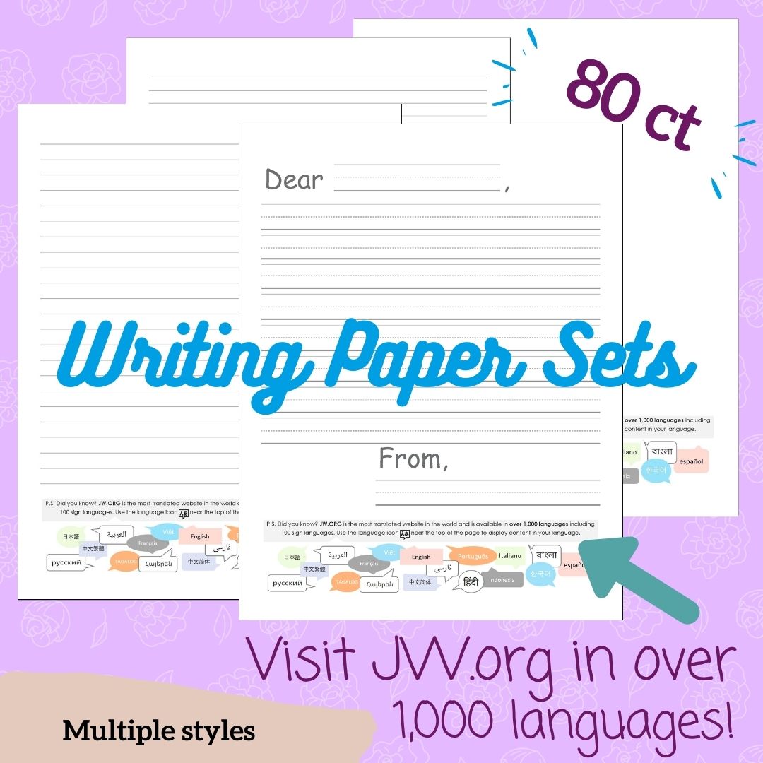 Printable Letter Writing Stationery JW Letter Writing Paper Field