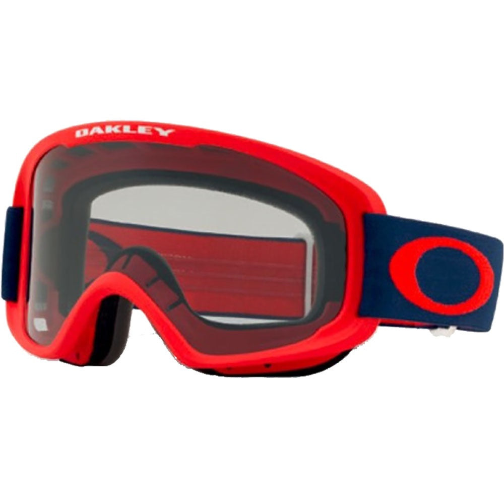 OAKLEY O-FRAME  PRO RED & NAVY H2O GOGGLES WITH LIGHT GREY LENS