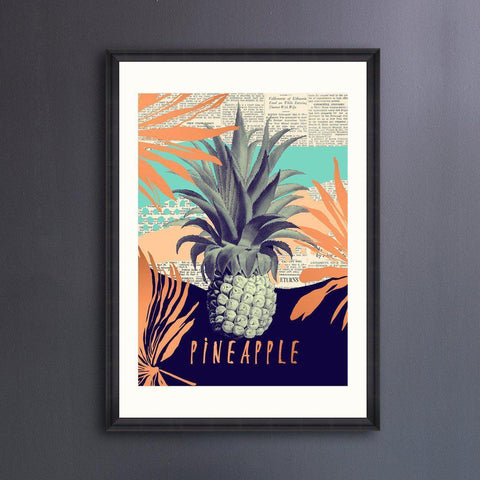 Pineapple framed wall art