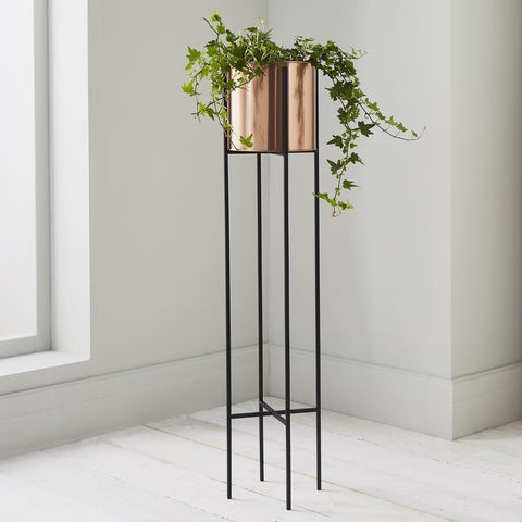 Bronze Tall Raised Planter and Stand
