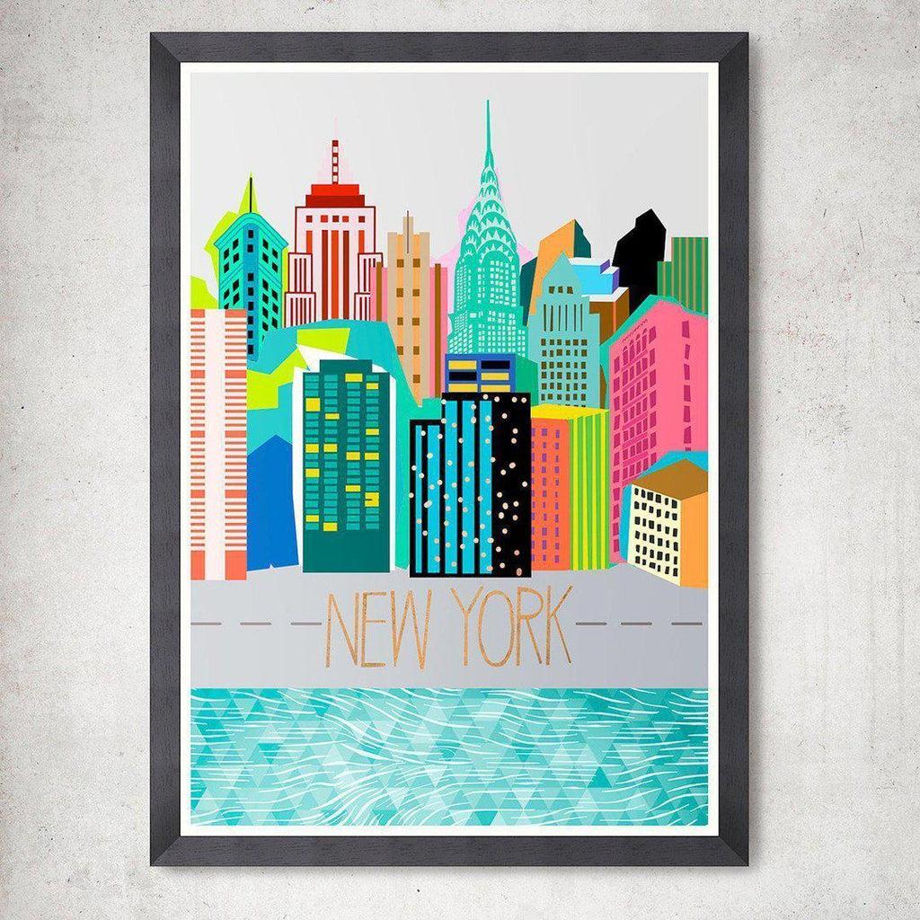 Colours Of Ny Framed Wall Art Mindthegap Lime Lace