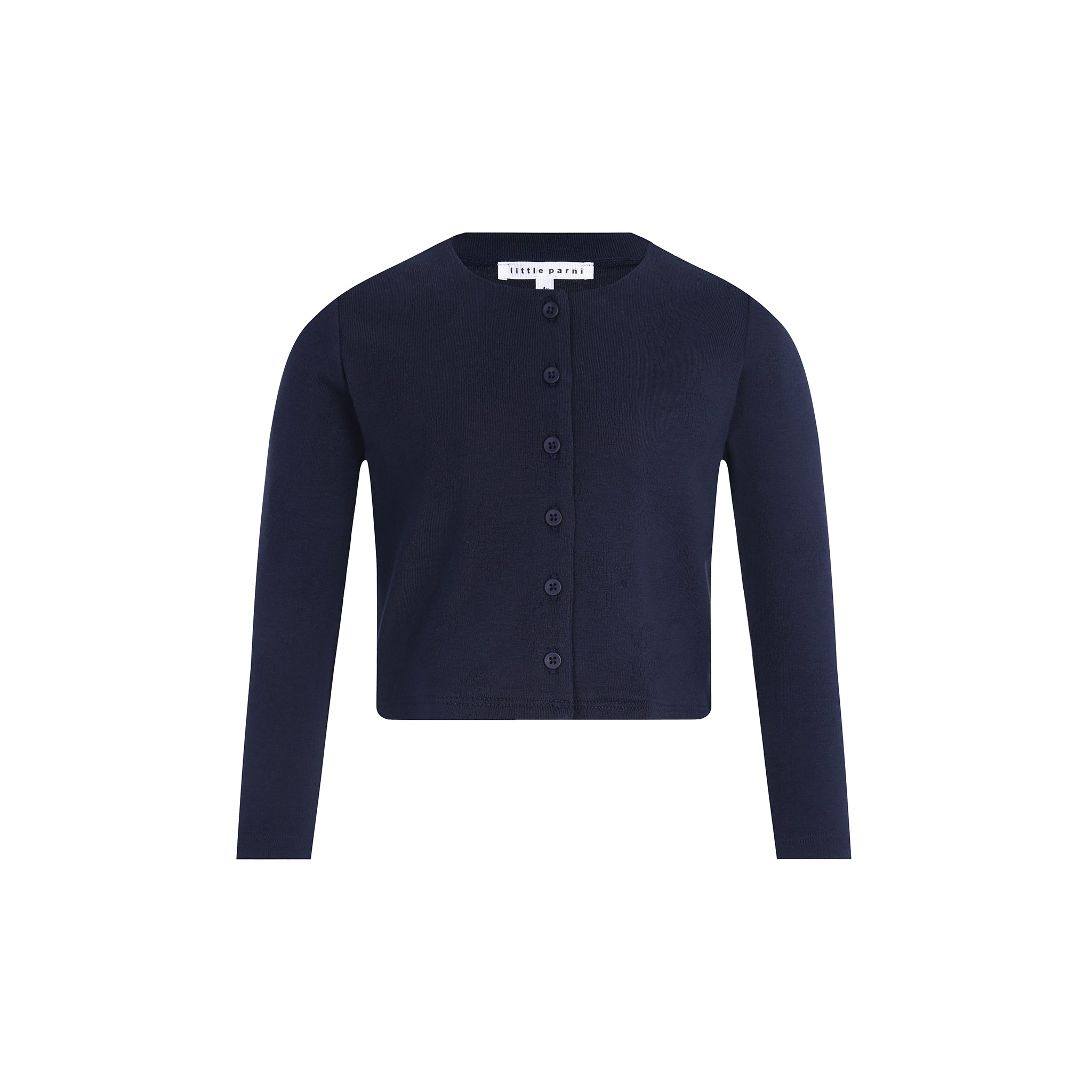LP Monogram Pointelle Baby Cardigan