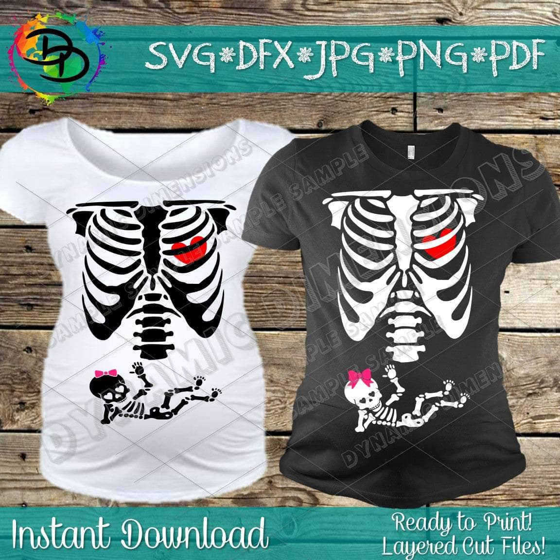 Skeleton pregnancy twins baby boy pregnant mom Halloween shirt - Kingteeshop