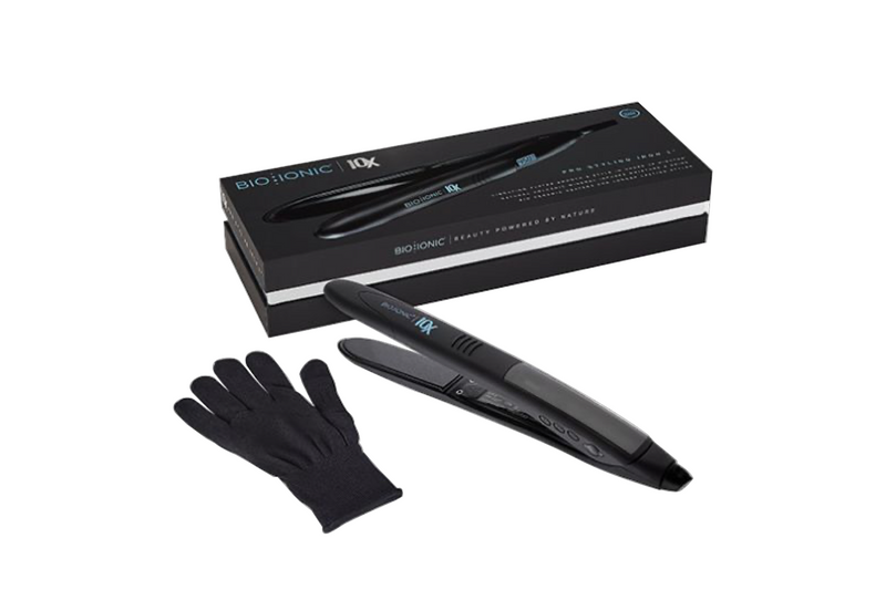 10x Styling Iron 1" Packaging and Gloves