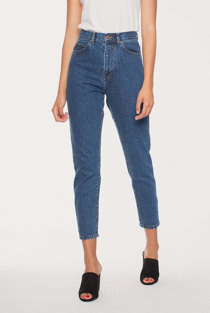 dr denim nora super high rise mom jean