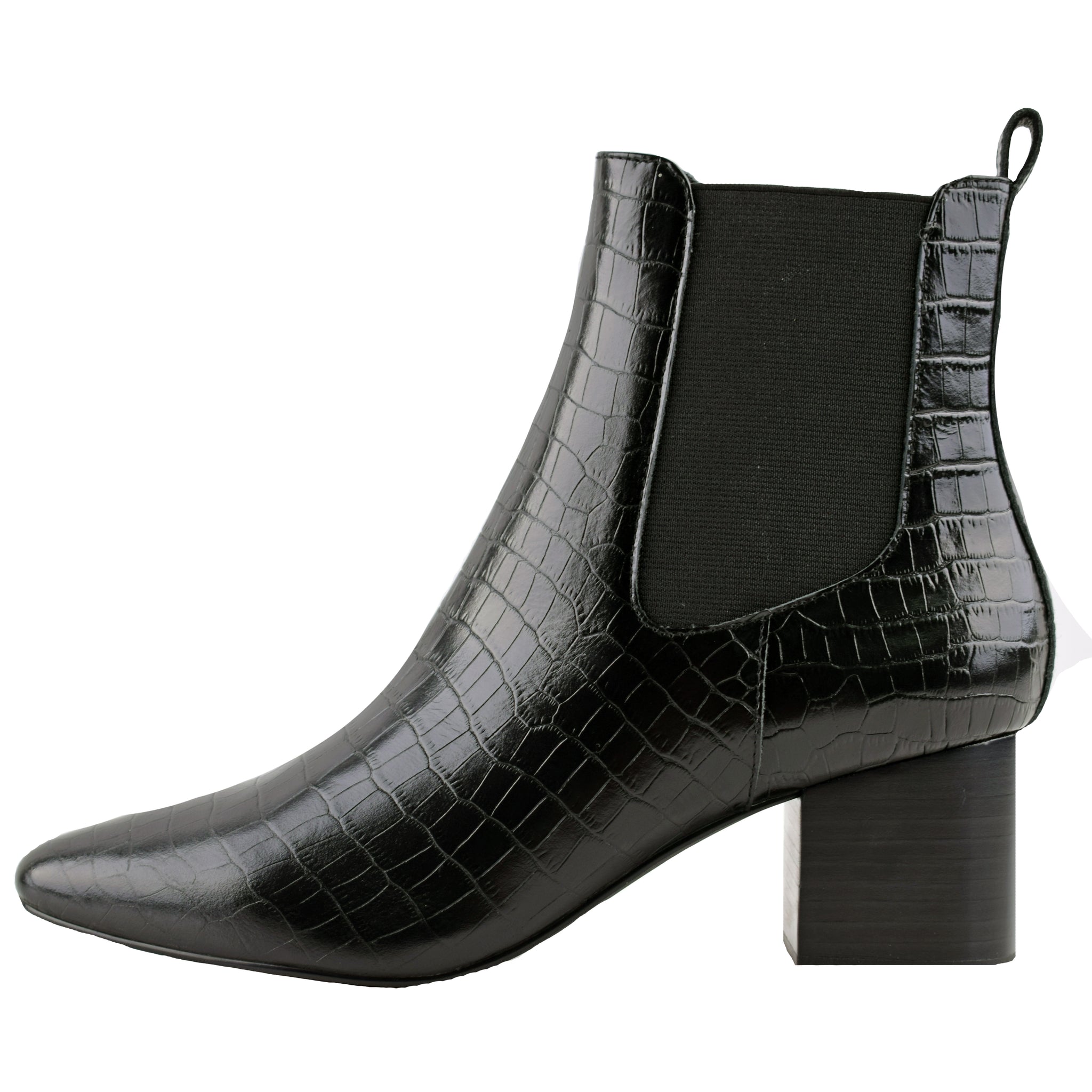 Teddy Boot Black Croc by Sol Sana 