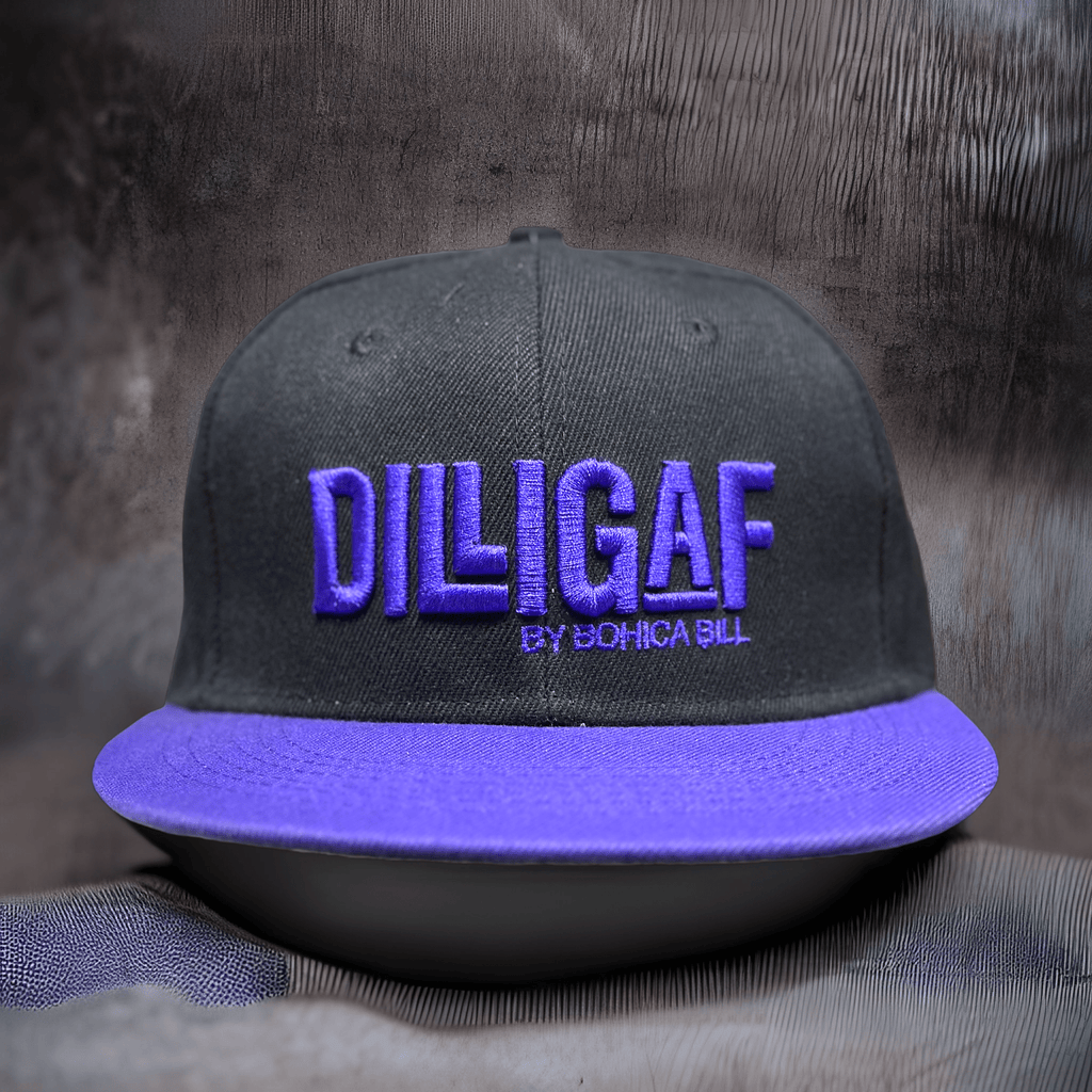 Yellow Dilligaf Flat Brim Snap Back Hat – Dilligaf by Bohica Bill