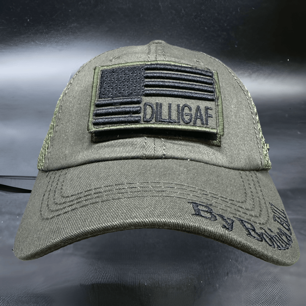 Blue USA Mesh Dilligaf Hat – Dilligaf by Bohica Bill