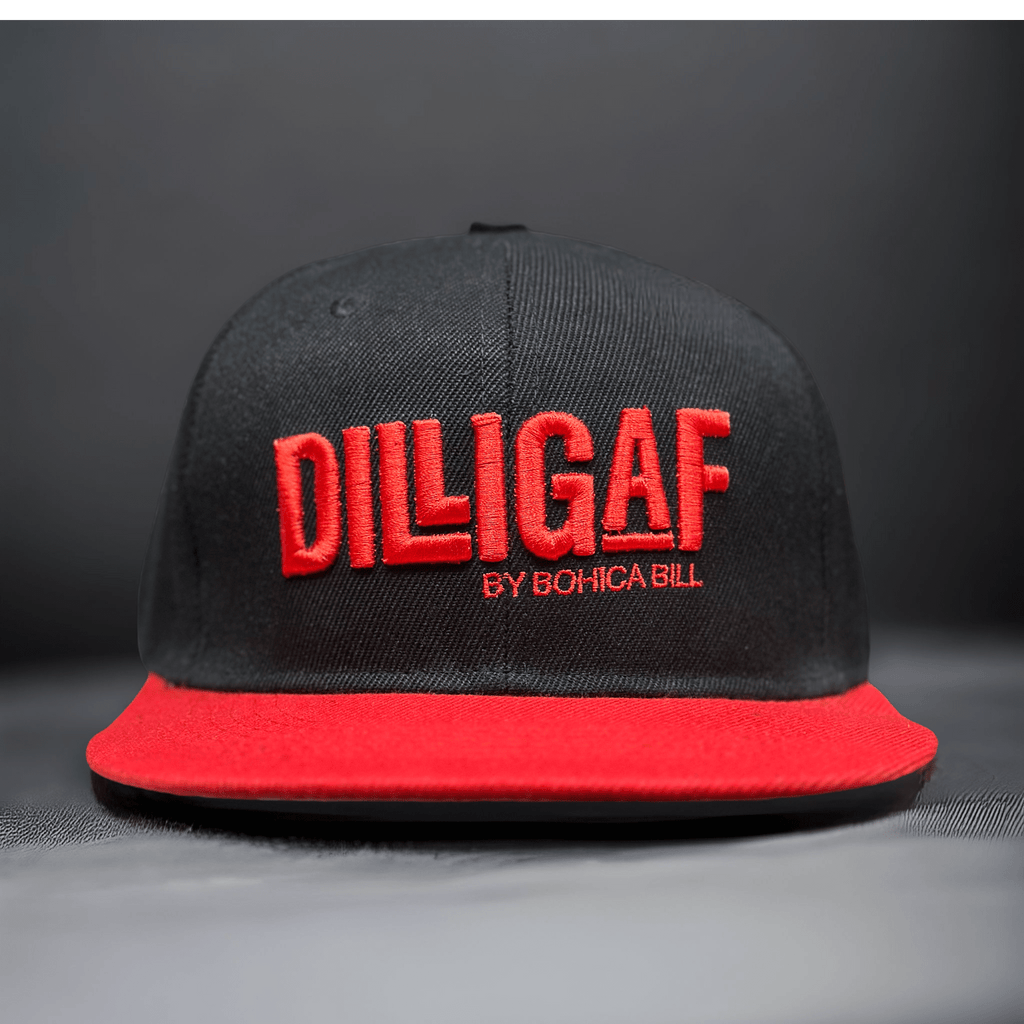 Yellow Dilligaf Flat Brim Snap Back Hat – Dilligaf by Bohica Bill