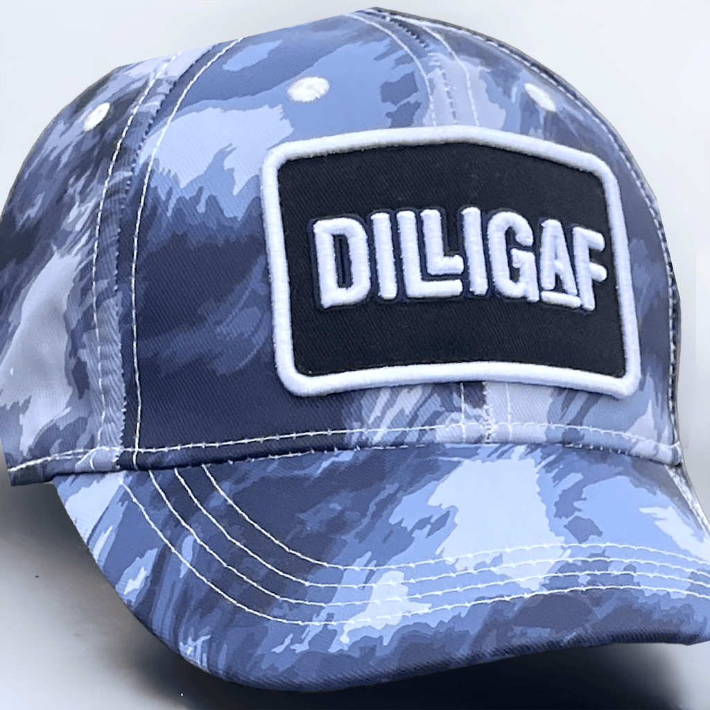 Navy Crest Fitted Dilligaf Hat – Dilligaf by Bohica Bill