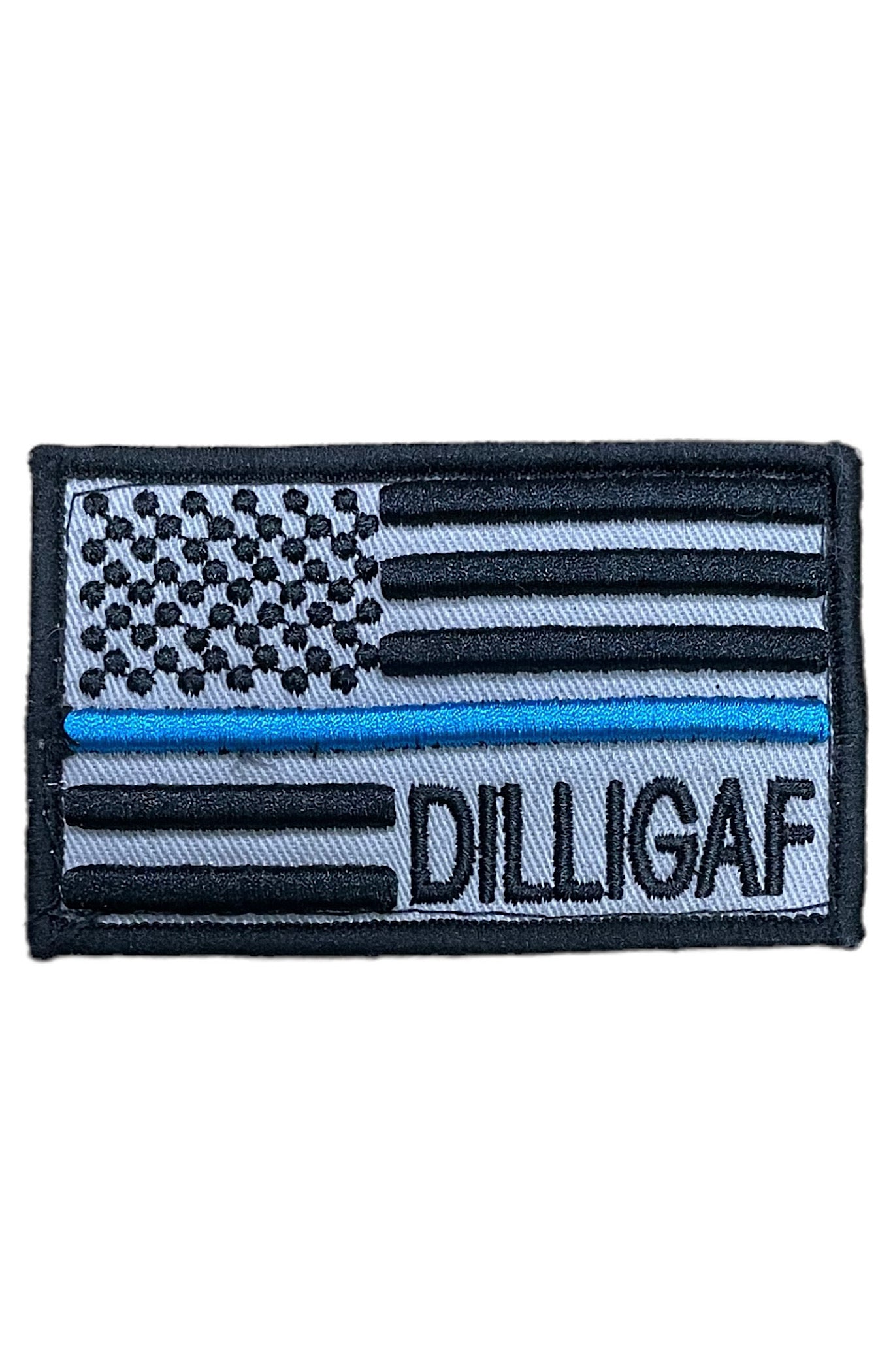 Dilligaf Velcro Blue Line Flag Patch 3 1/4”x 2” – Dilligaf by Bohica Bill