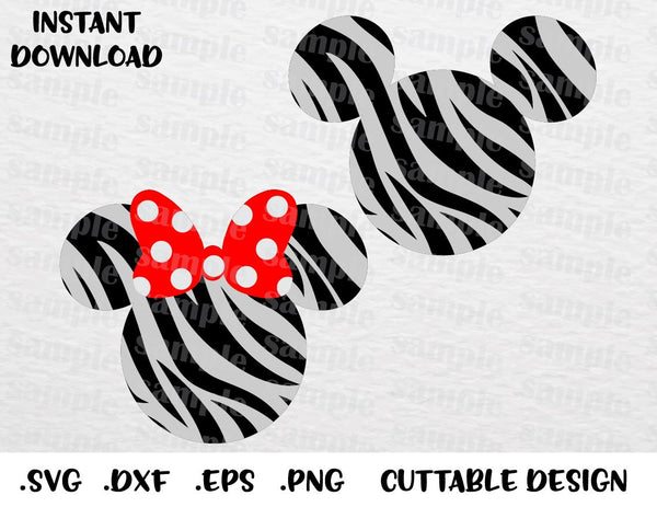 Download Animal Kingdom Mickey and Minnie Ears Inspired Cutting File in SVG, ES - enchantedsvg