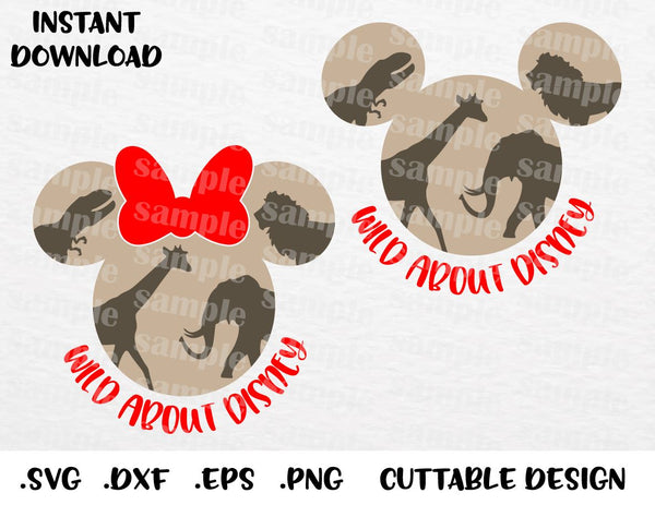 Download Animal Kingdom Wild Mickey And Minnie Ears Inspired Cutting File In Sv Enchantedsvg