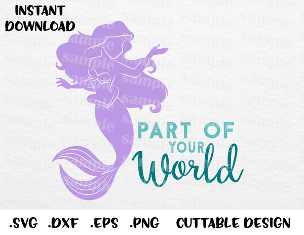 Download Little Mermaid Ariel Part Of Your World Inspired Cutting File In Svg Enchantedsvg